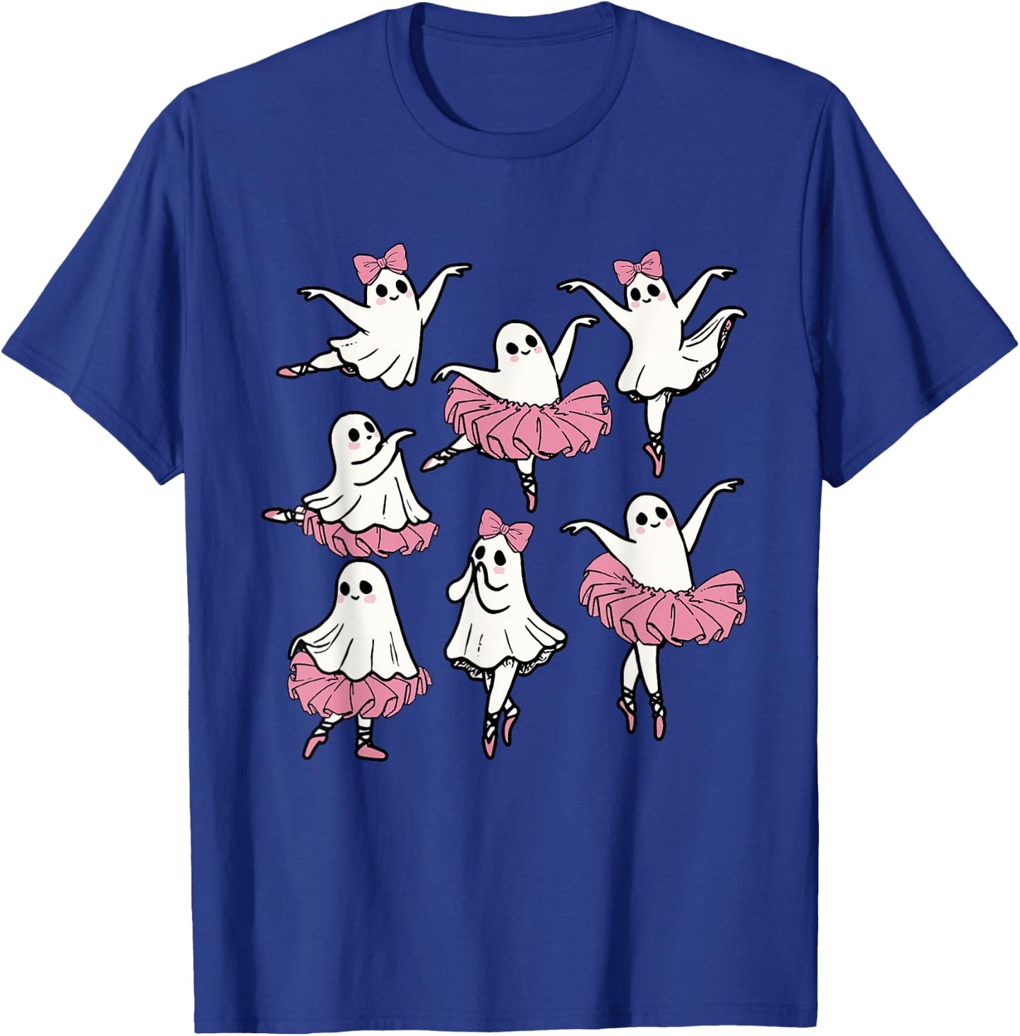 Ballet Ghost Dancer Cute Boo Dancing Halloween T-Shirt - T-Shirt | Royal