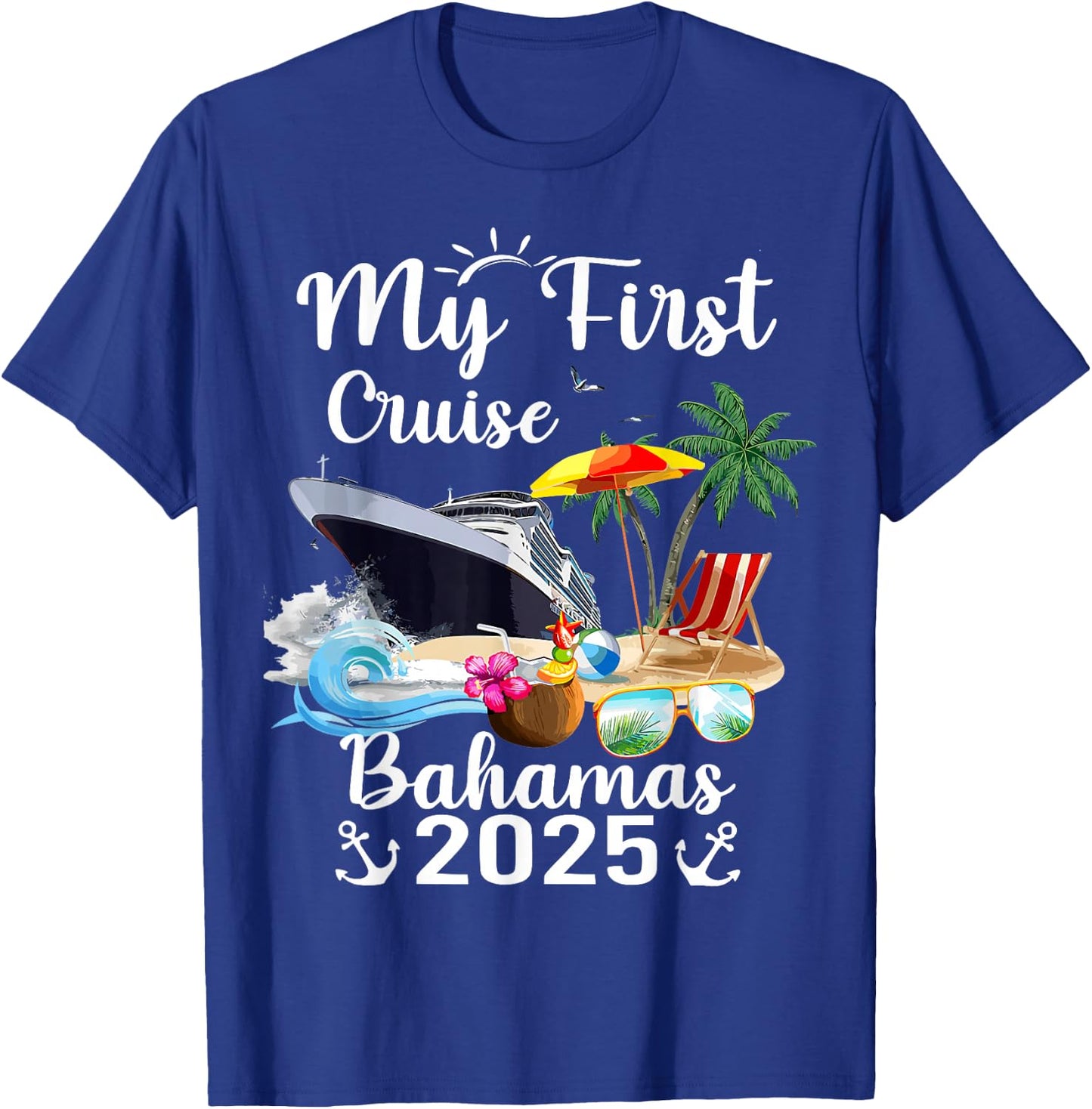 My First Cruise Bahamas 2025 T-Shirt - T-Shirt | Royal