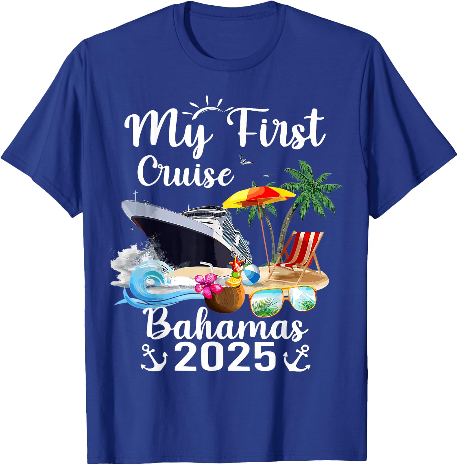My First Cruise Bahamas 2025 T-Shirt - T-Shirt | Royal