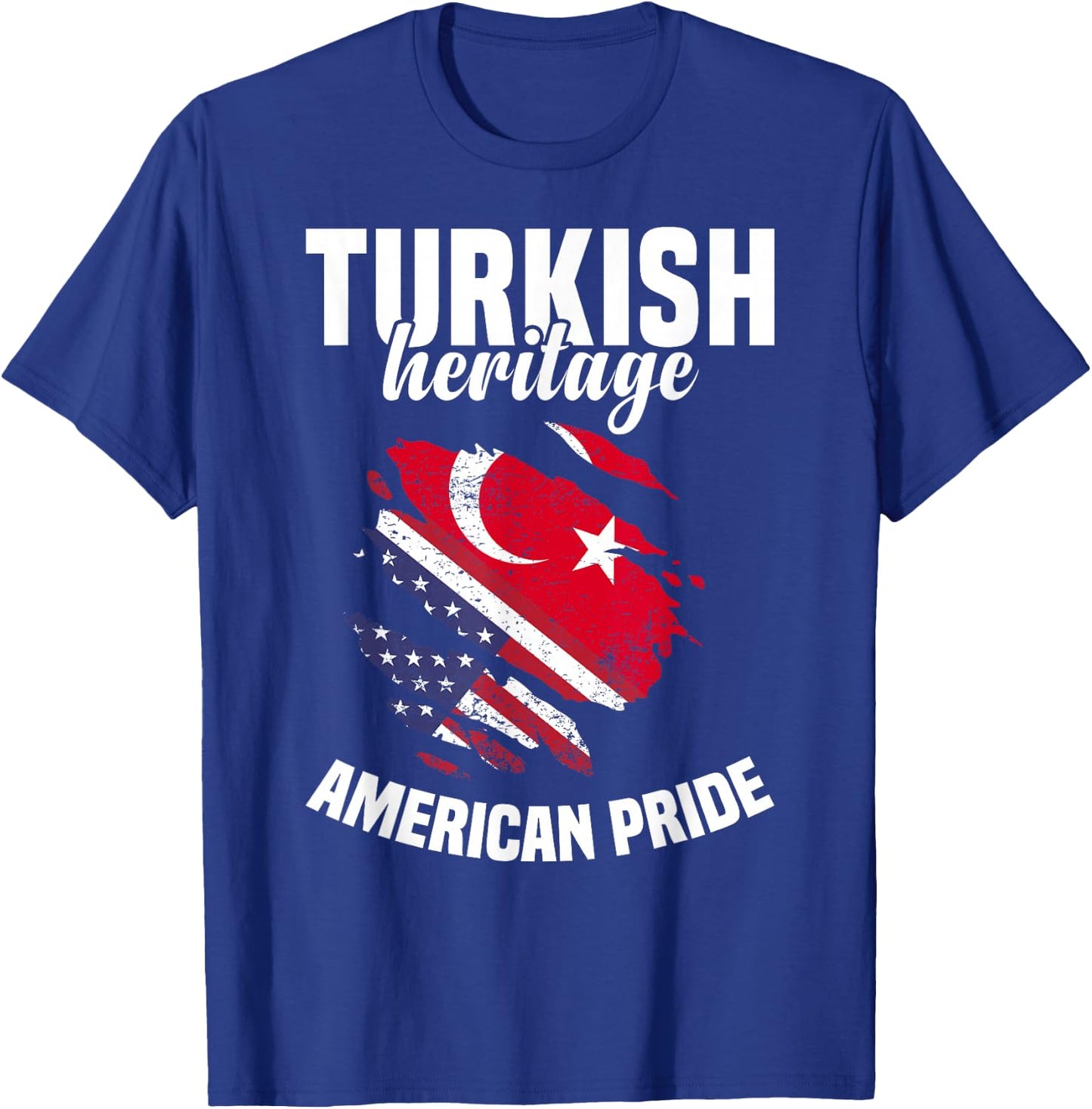 Turkey Flag Outfit American Flags US Uniform Turkish T-Shirt - T-Shirt | Royal