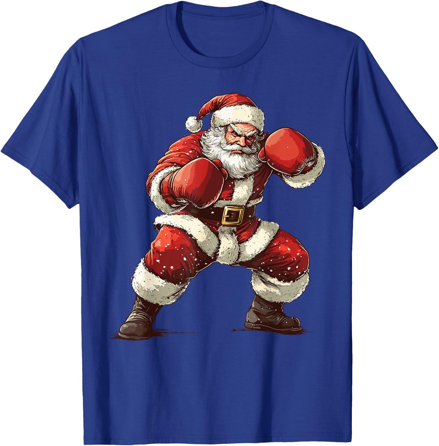 Santa Boxing Xmas MMA Muay Thai Lover Boxer Christmas T-Shirt - T-Shirt | Royal