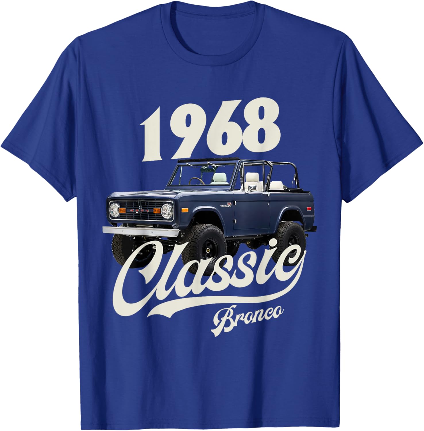 Classic bronco 1968 dark blue , Small, Black T-Shirt - T-Shirt | Royal