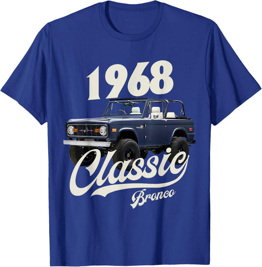 Classic bronco 1968 dark blue , Small, Black T-Shirt - T-Shirt | Royal