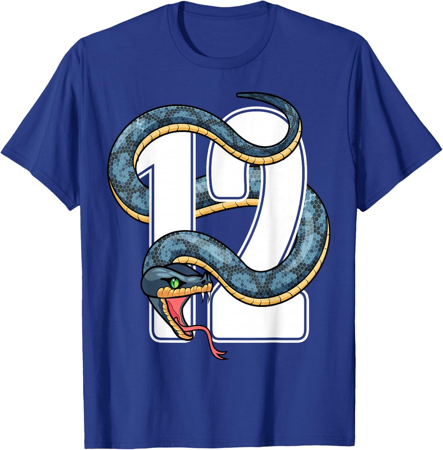 12th Birthday Snake Twelve 12 Year Old Birthday Boy Girl T-Shirt - T-Shirt | Royal