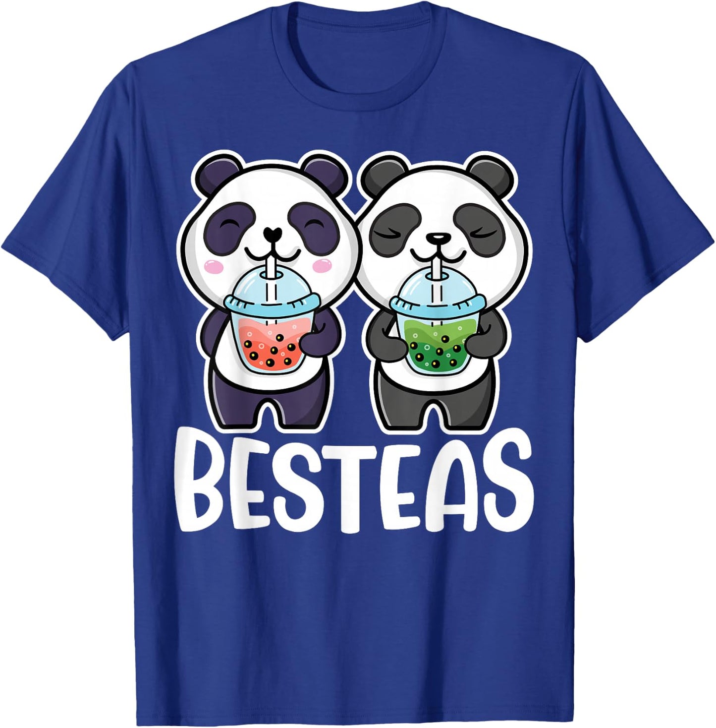 Besties Bubble Tea Cute Boba Best Friends Panda Girls T-Shirt - T-Shirt | Royal
