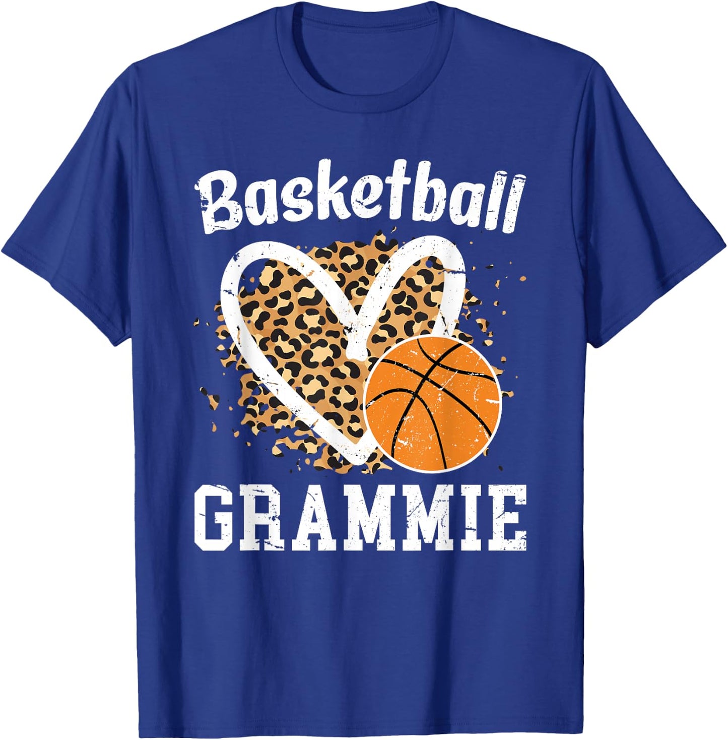 Basketball Grammie Leopard Grammie Of A Basketball Player T-Shirt - T-Shirt | Royal