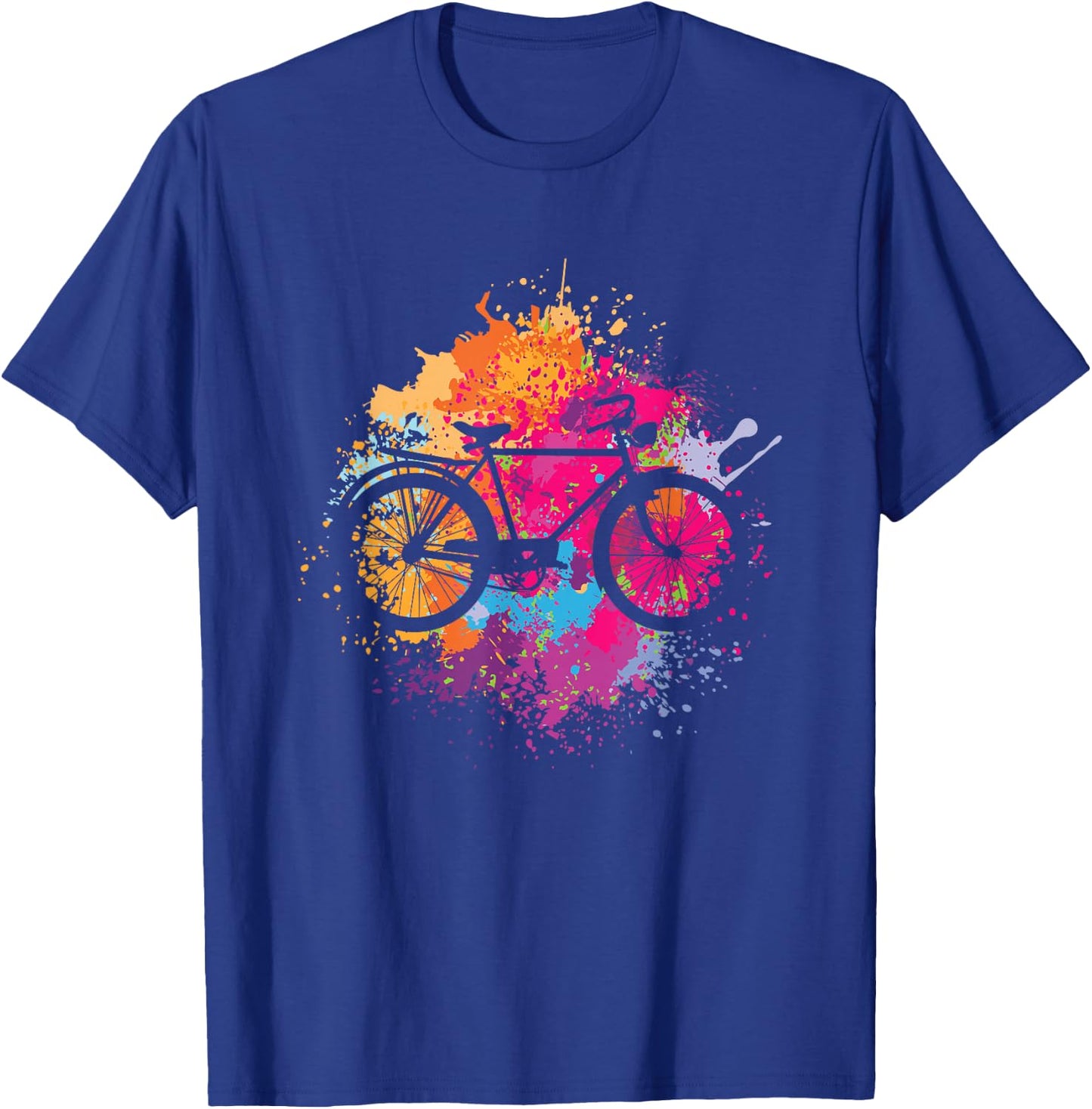 Vintage Bike with Splash Paint T-Shirt - T-Shirt | Royal