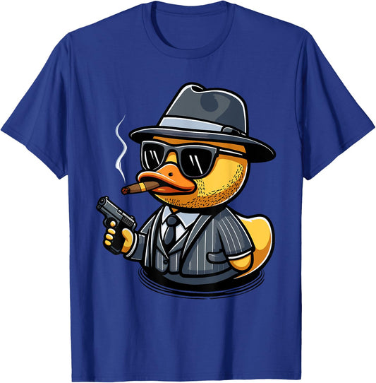 Italian Ducks Mafia Duck , Blue, S T-Shirt - T-Shirt | Royal