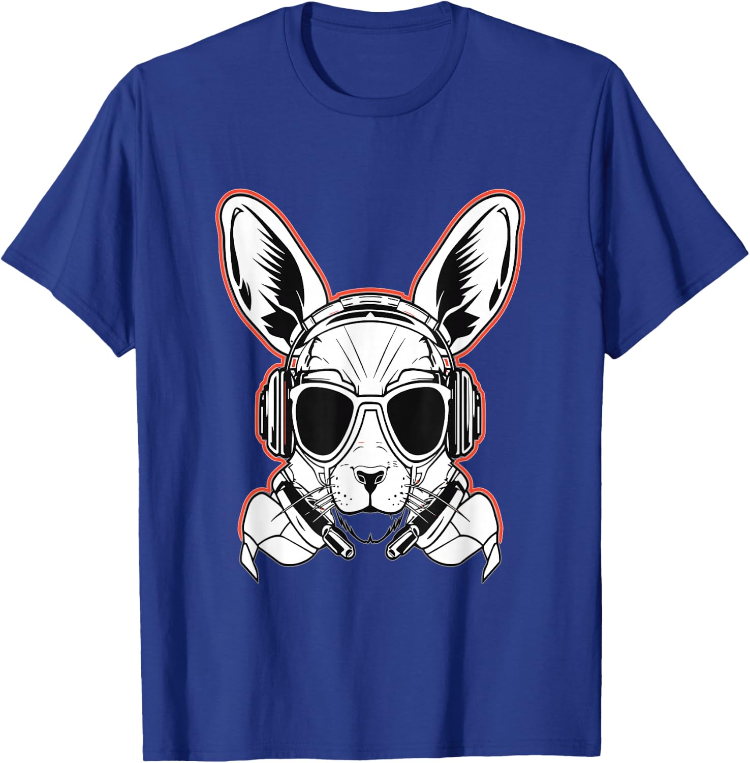 Rave Bunny Cyberpunk Rabbit DJ Rave T-Shirt - T-Shirt | Royal