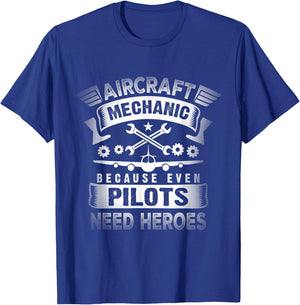 Airplane Mechanic Funny Aviation Technician T-Shirt - T-Shirt | Royal