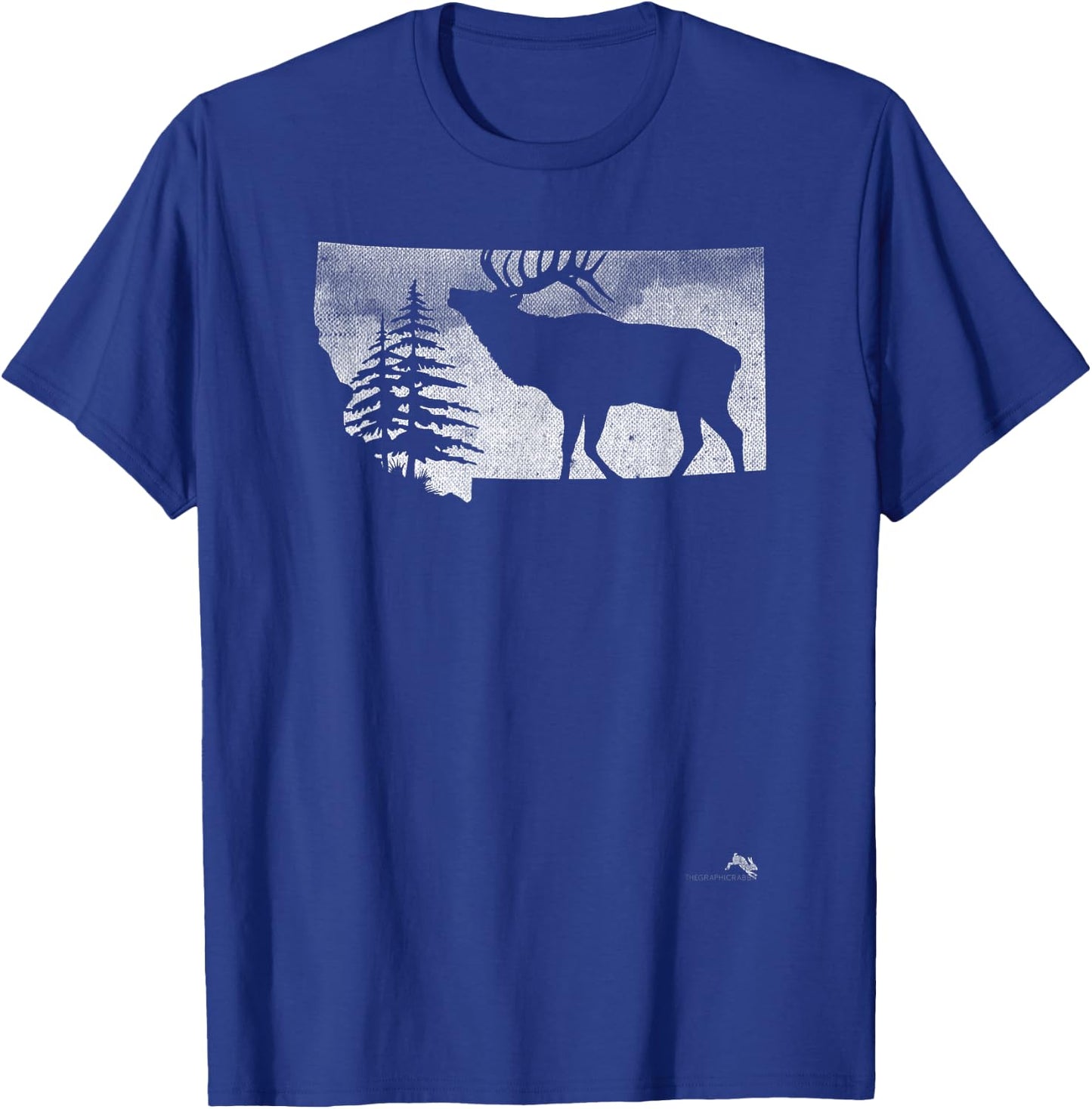 Montana Elk Hunter T-Shirt - T-Shirt | Royal