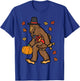 Thanksgiving Bigfoot Sasquatch Fall Autumn Men Women Kids T-Shirt - T-Shirt | Royal