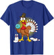 Autumn Turkey Funny Thanksgiving Turkey Bowling T-Shirt - T-Shirt | Royal