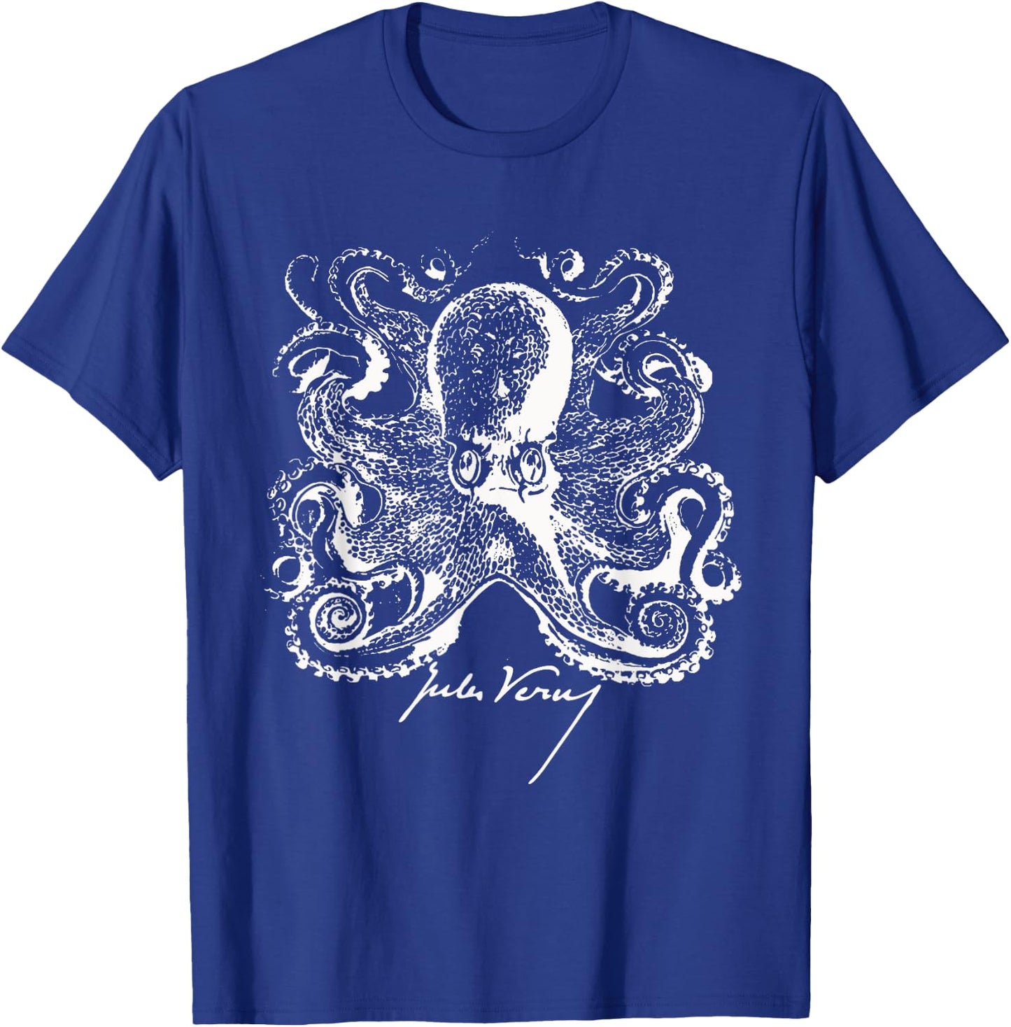 Jules Verne Signature - Sea Monster Octopus 2 - Fan T-Shirt - T-Shirt | Royal