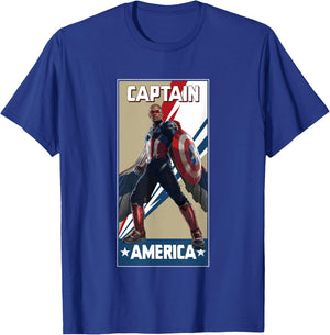 Marvel Captain America: Brave New World New Captain America T-Shirt - T-Shirt | Royal