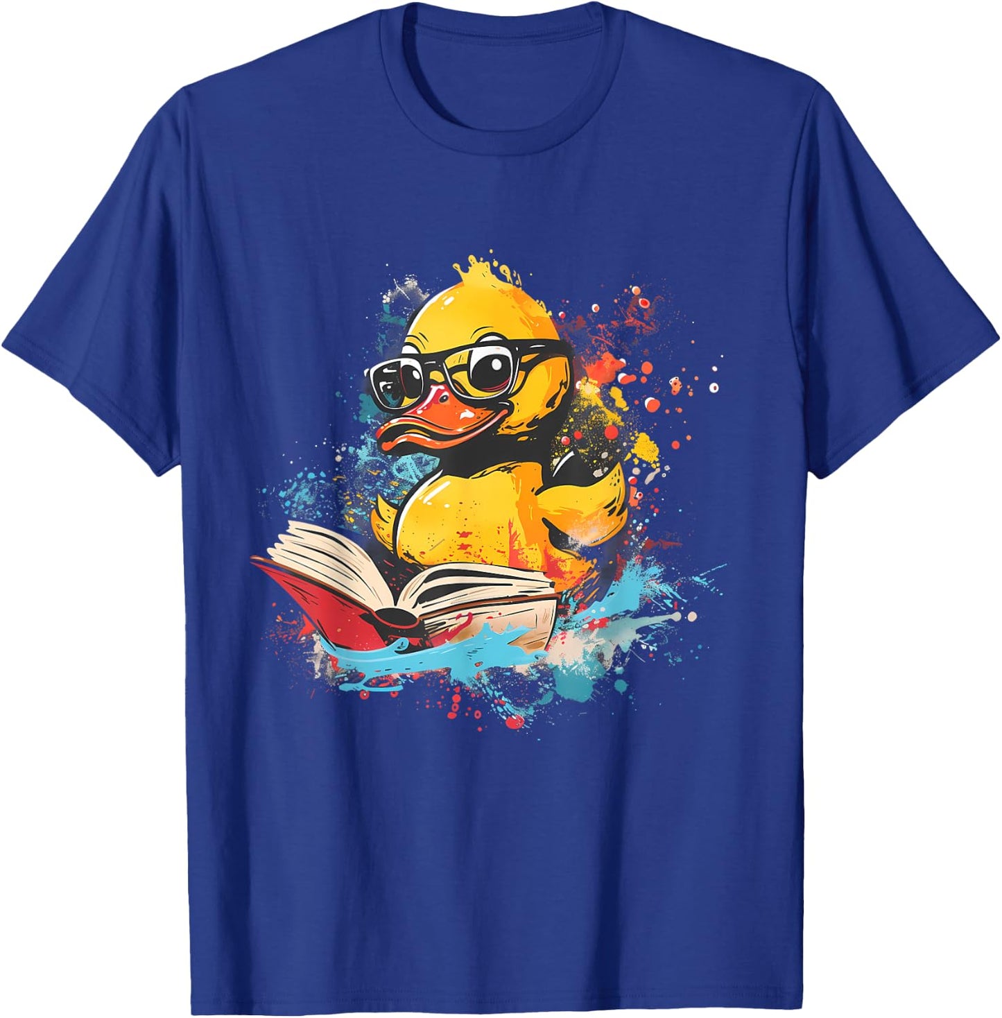 Rubber Duck Reading Book Rubber Duckie Rubber Duckling T-Shirt - T-Shirt | Royal