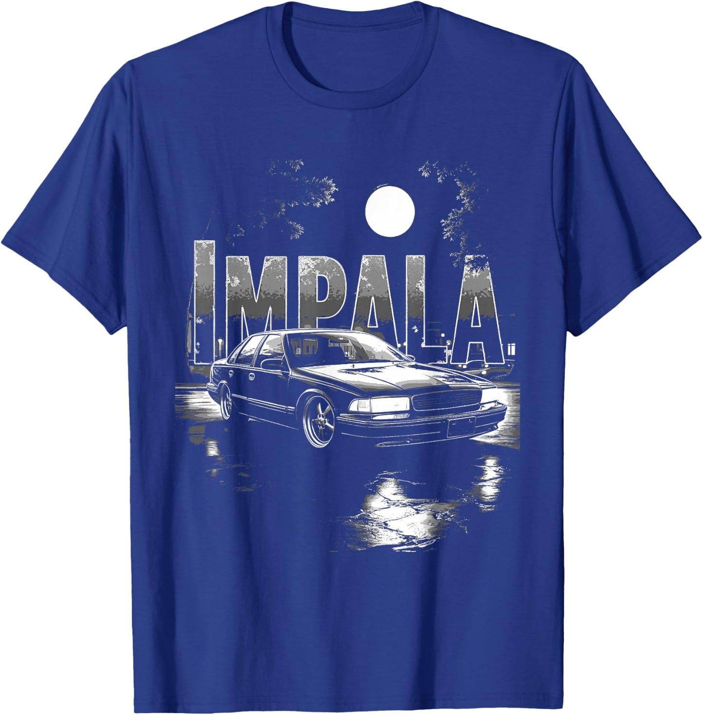 Impala B Body City Scene Impala SS Car 94-96 Coupe Impala T-Shirt - T-Shirt | Royal