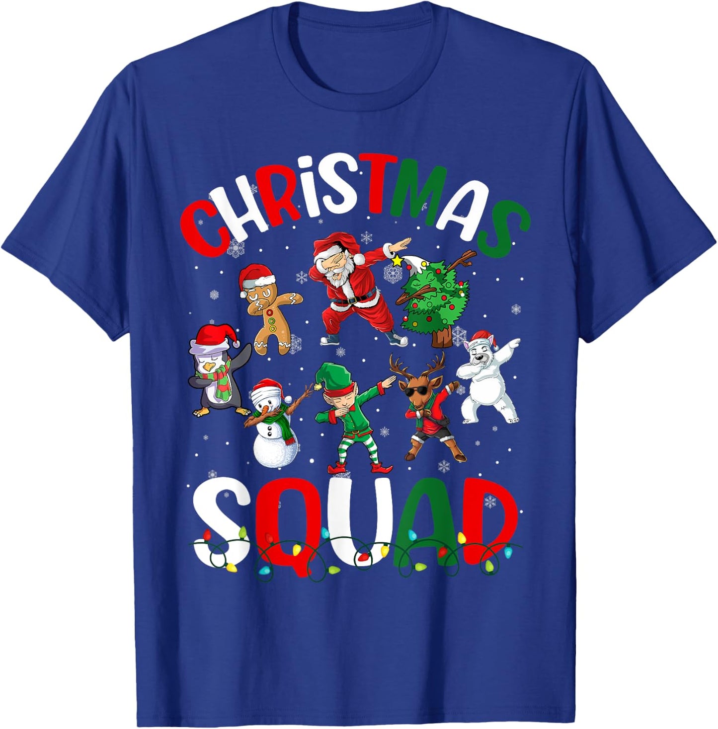 Dabbing Santa Elf Xmas PJs Christmas Girl Youth Boy Kids T-Shirt - T-Shirt | Royal