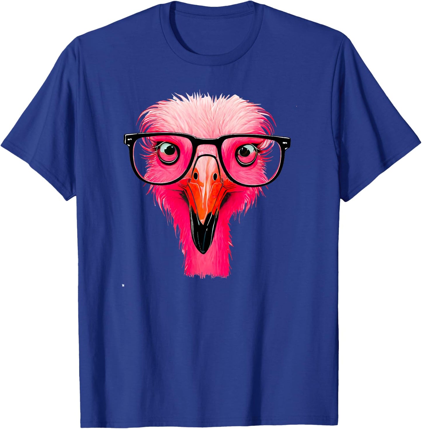 Cute Flamingo Bird Wearing Glasses Funny Pink Flamingo Lover T-Shirt - T-Shirt | Royal