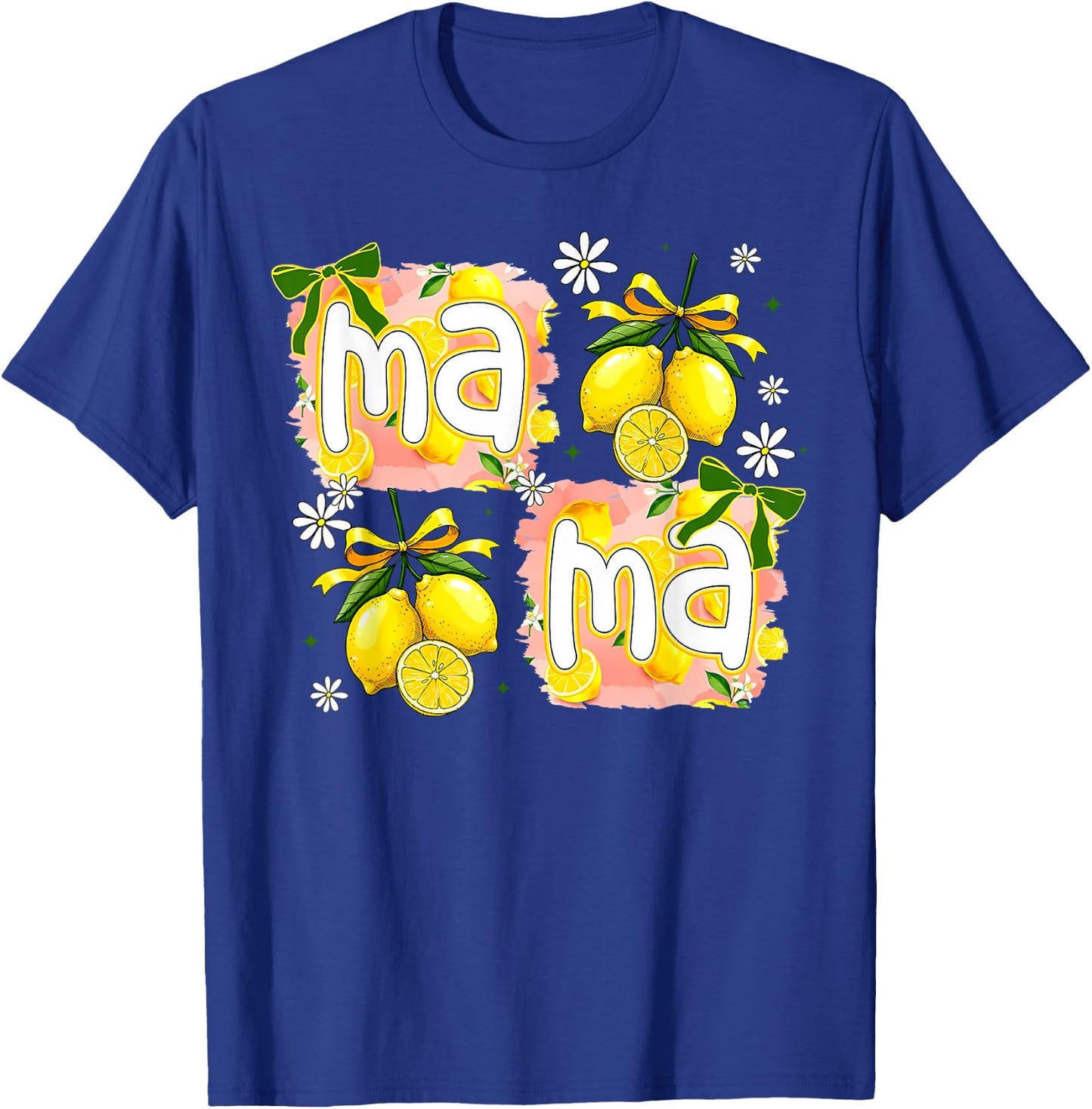 Vintage Flower Lemon Mama Mothers Day Summer Fruit Coquette T-Shirt - T-Shirt | Royal