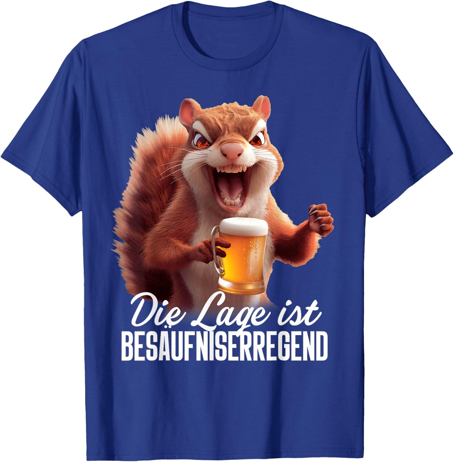with German Text "Die Lage ist besäufniserregend" [German Language], black T-Shirt - T-Shirt | Royal