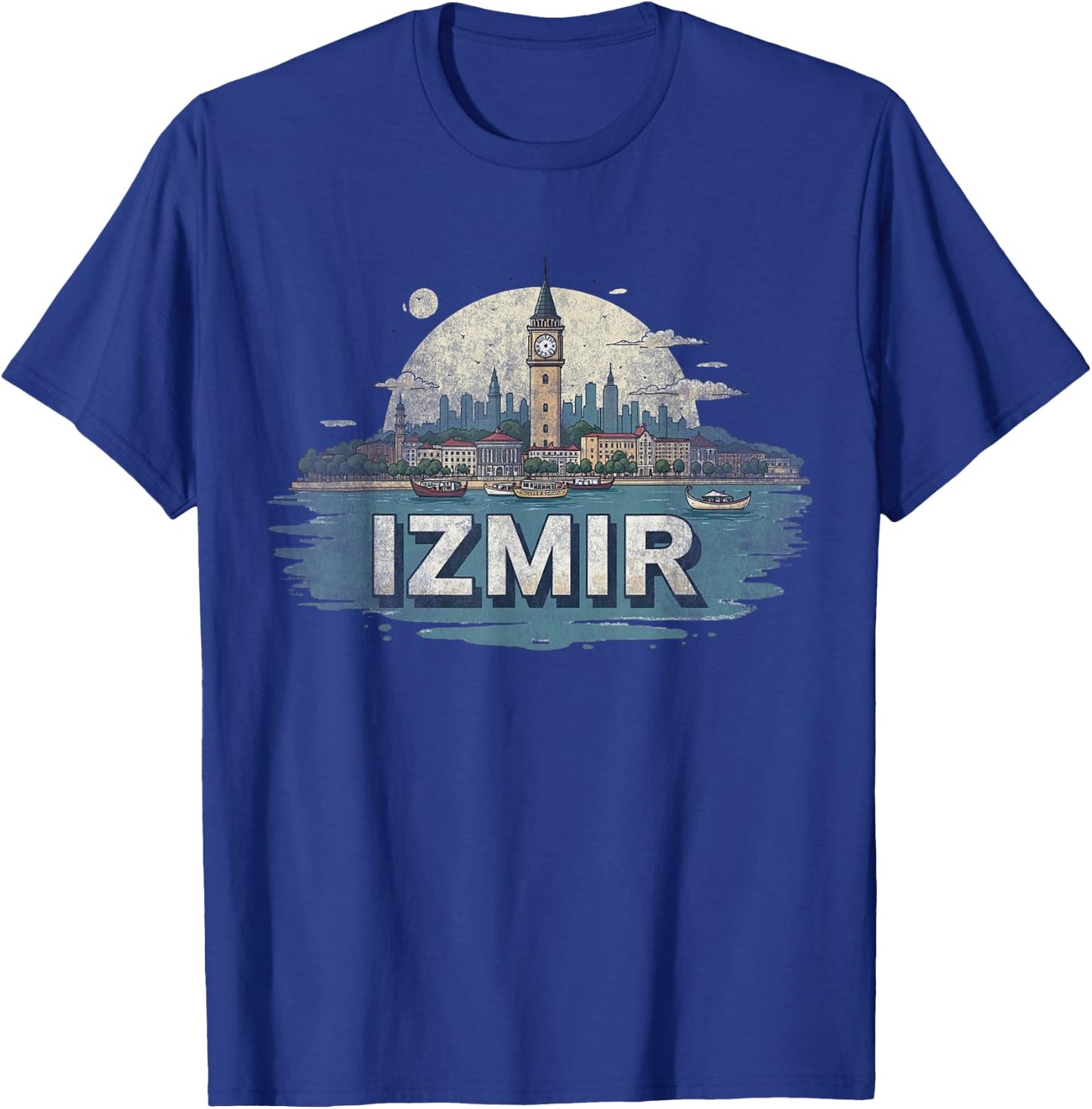 Retro Izmir Landscape Vintage Souvenir T-Shirt - T-Shirt | Royal