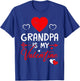 Family Matching Love Heart Grandpa Is My Valentine T-Shirt - T-Shirt | Royal