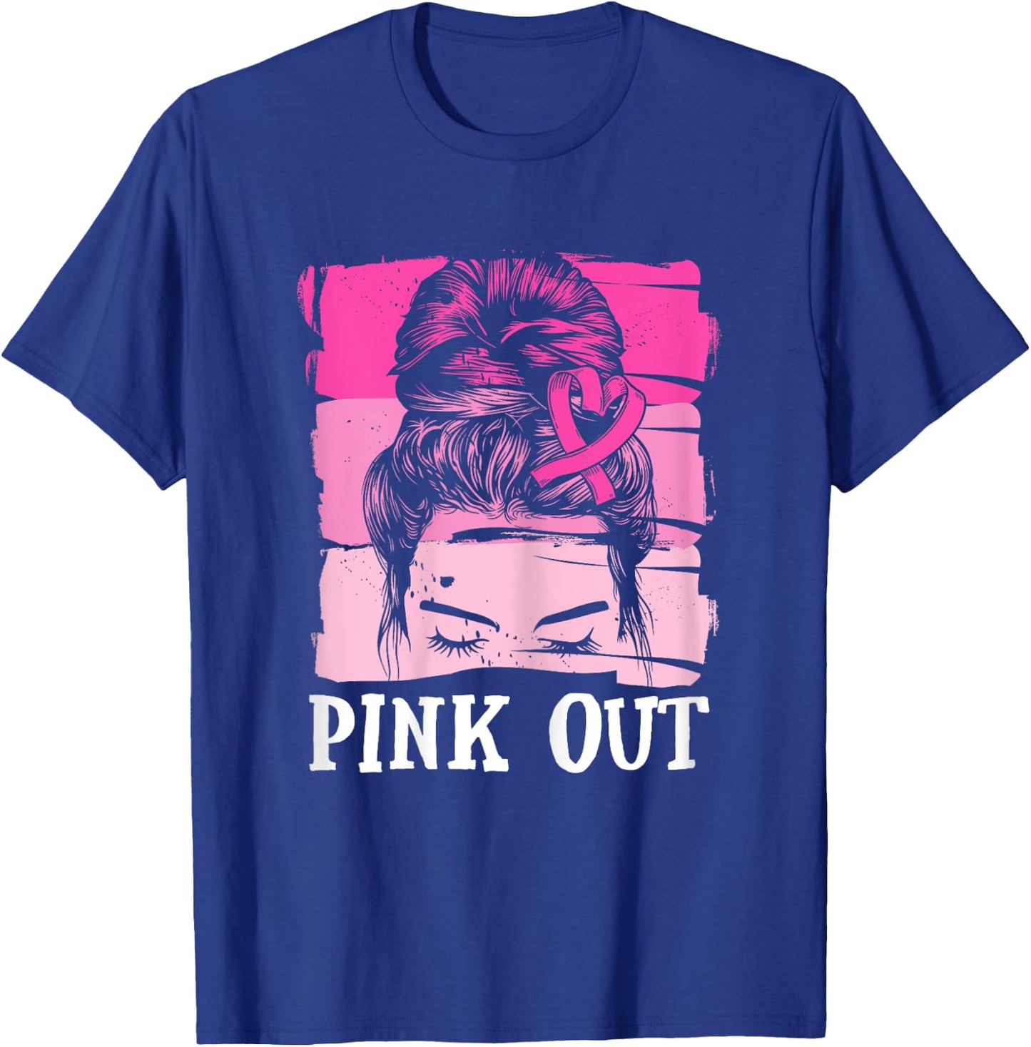 Pink Out Football Mom Mum Brustkrebs Krebs Kriegerin Pink T-Shirt - T-Shirt | Royal