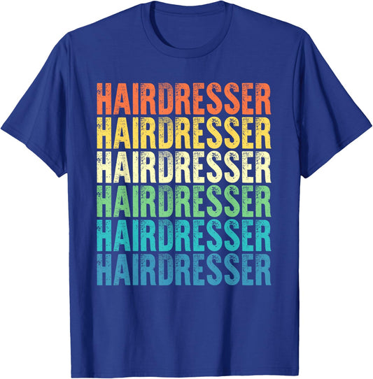 Hairdresser Vintage Style Job T-Shirt - T-Shirt | Royal
