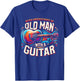 Never Underestimate An Old Man With A Guitar Guitarist T-Shirt - T-Shirt | Royal