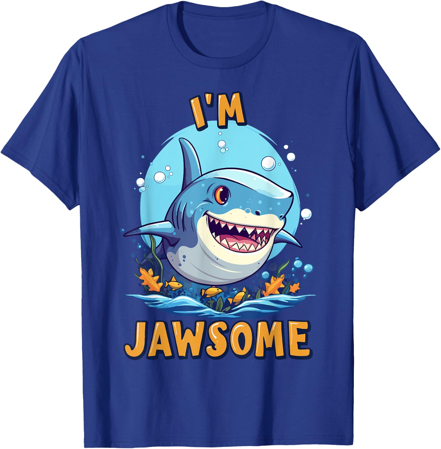 I'm Jawsome Cute Funny Great White Shark Lovers For Boys T-Shirt - T-Shirt | Royal