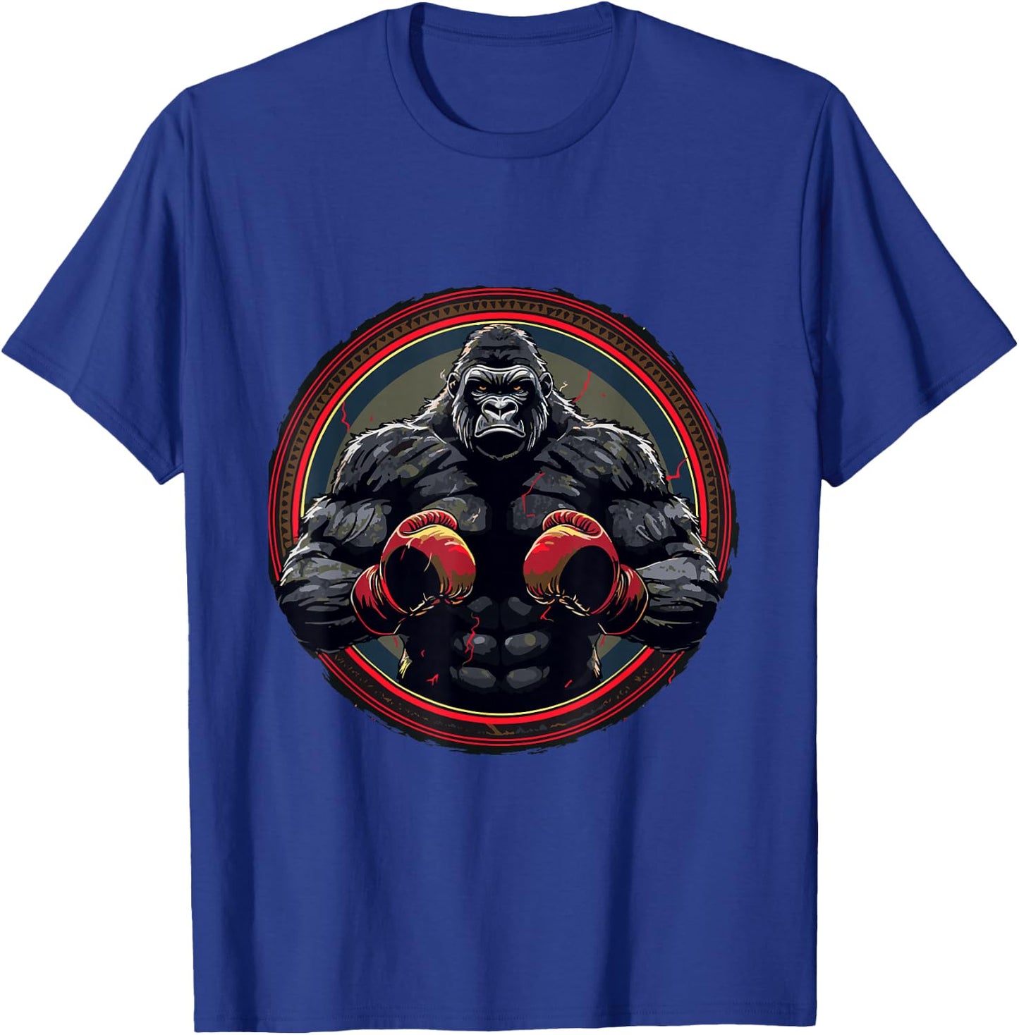 Silverback Gorilla with Boxing Gloves | Boxer Fighter Boxing , black T-Shirt - T-Shirt | Royal
