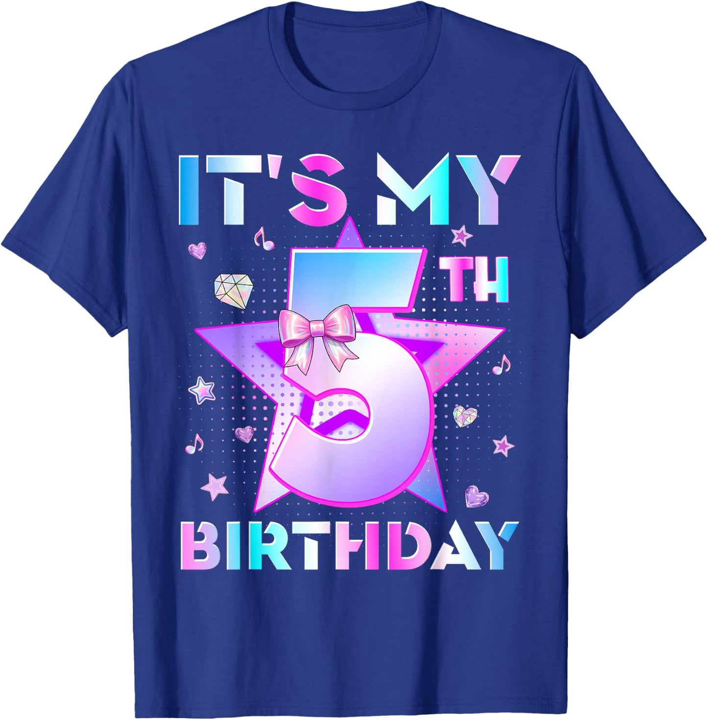 It's My 5th Birthday Kpop 5 Years Old Funny Birthday T-Shirt - T-Shirt | Royal