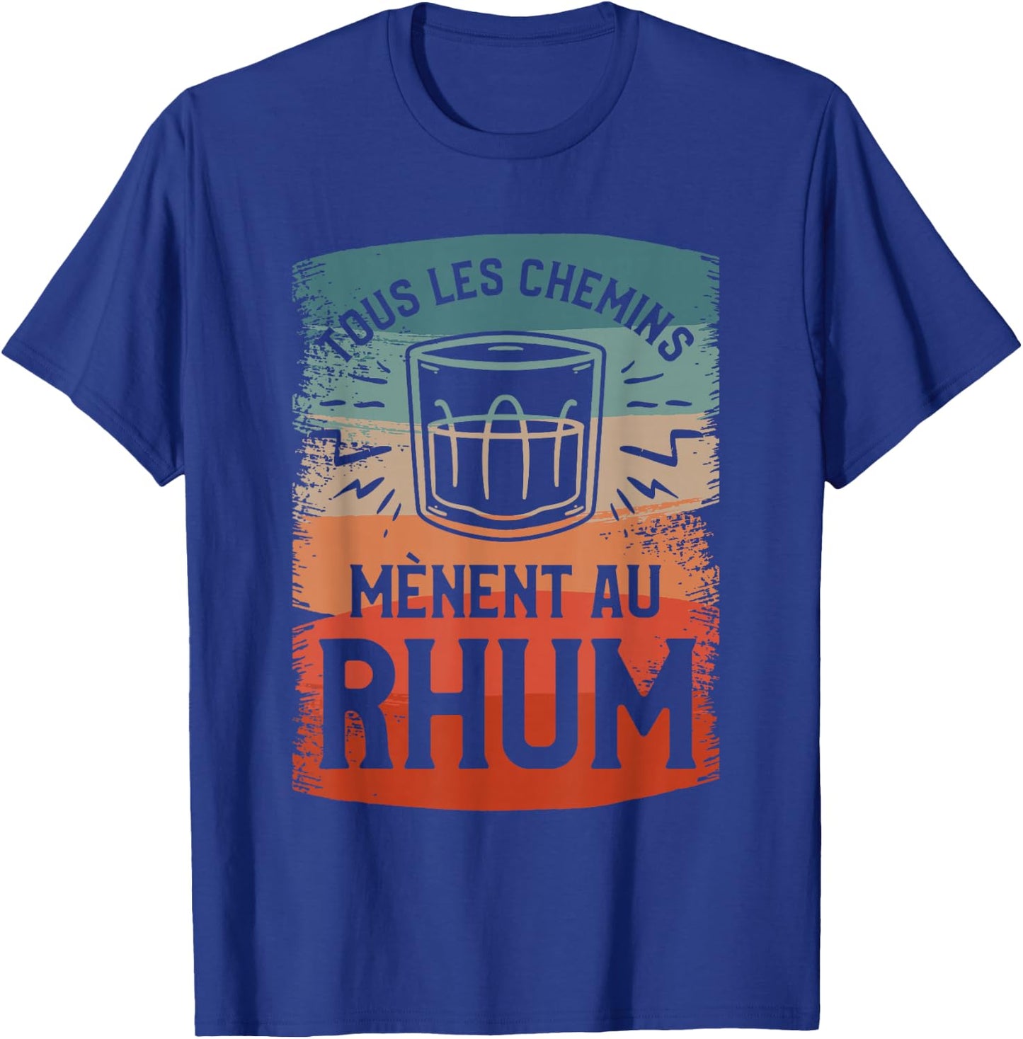 All Paths Lead To Rum Festive Atmosphere , Black, S T-Shirt - T-Shirt | Royal