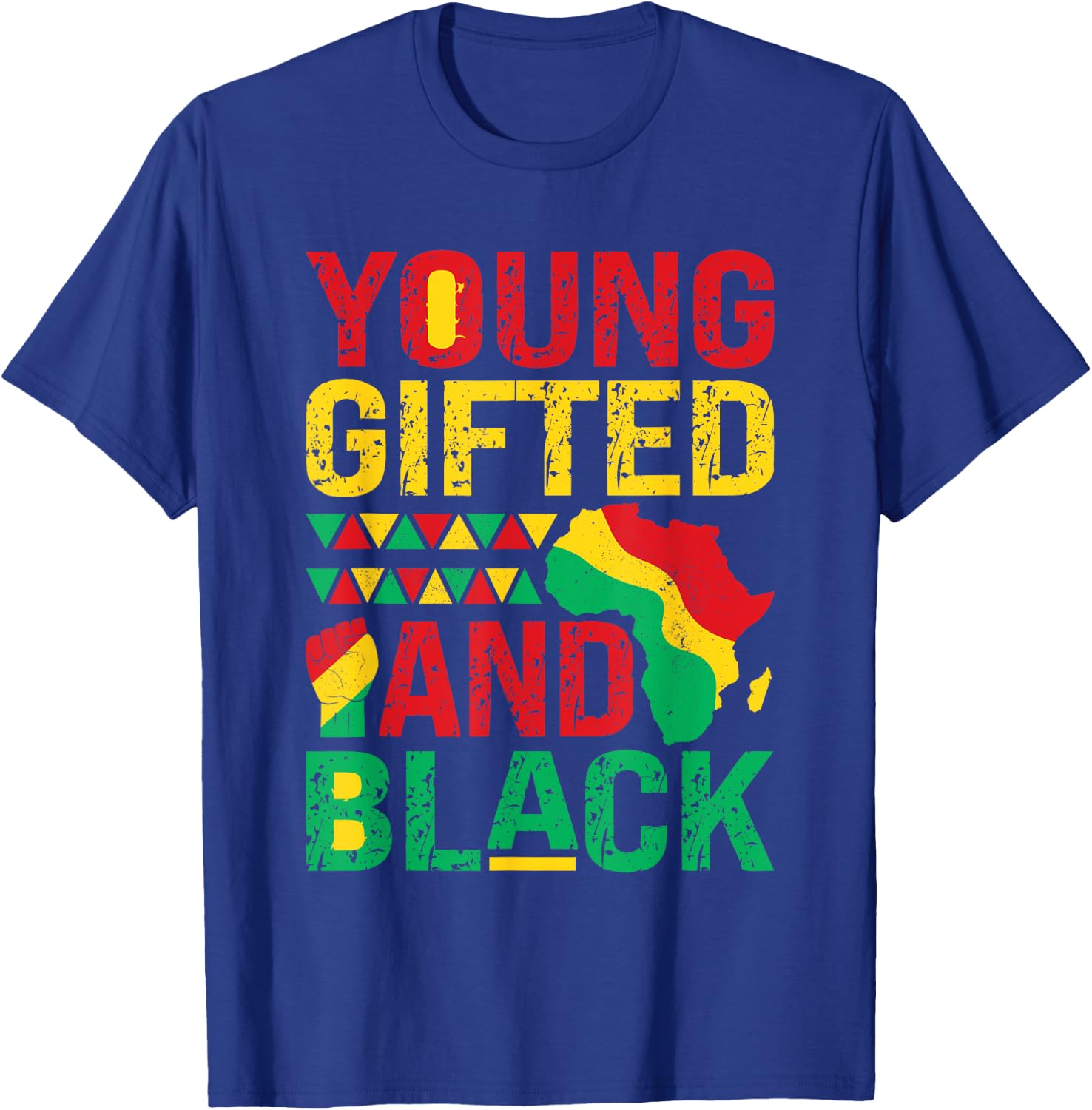 Young Gifted And Black Girls Kids Black History Melanin T-Shirt - T-Shirt | Royal