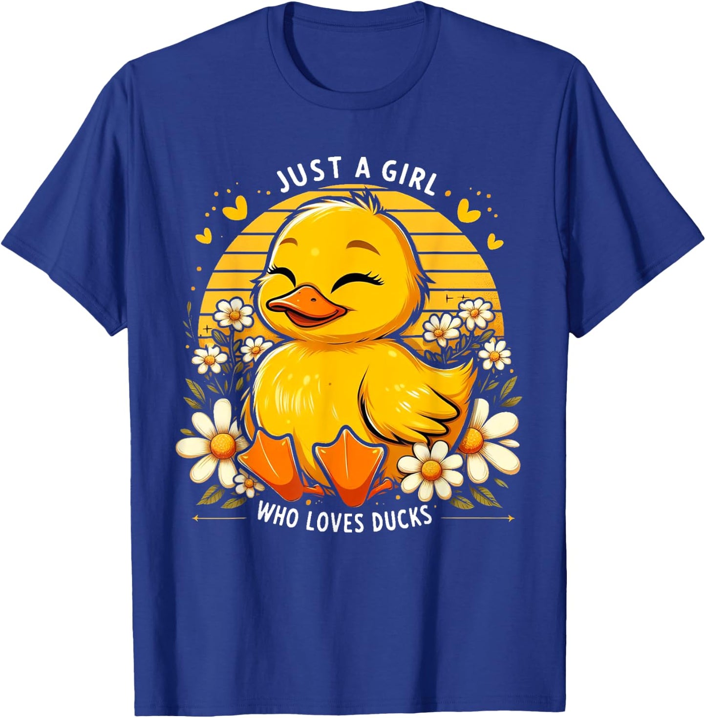 Just a Girl Who Loves Ducks Shirt Girl Cute Funny Duck Gifts T-Shirt - T-Shirt | Royal