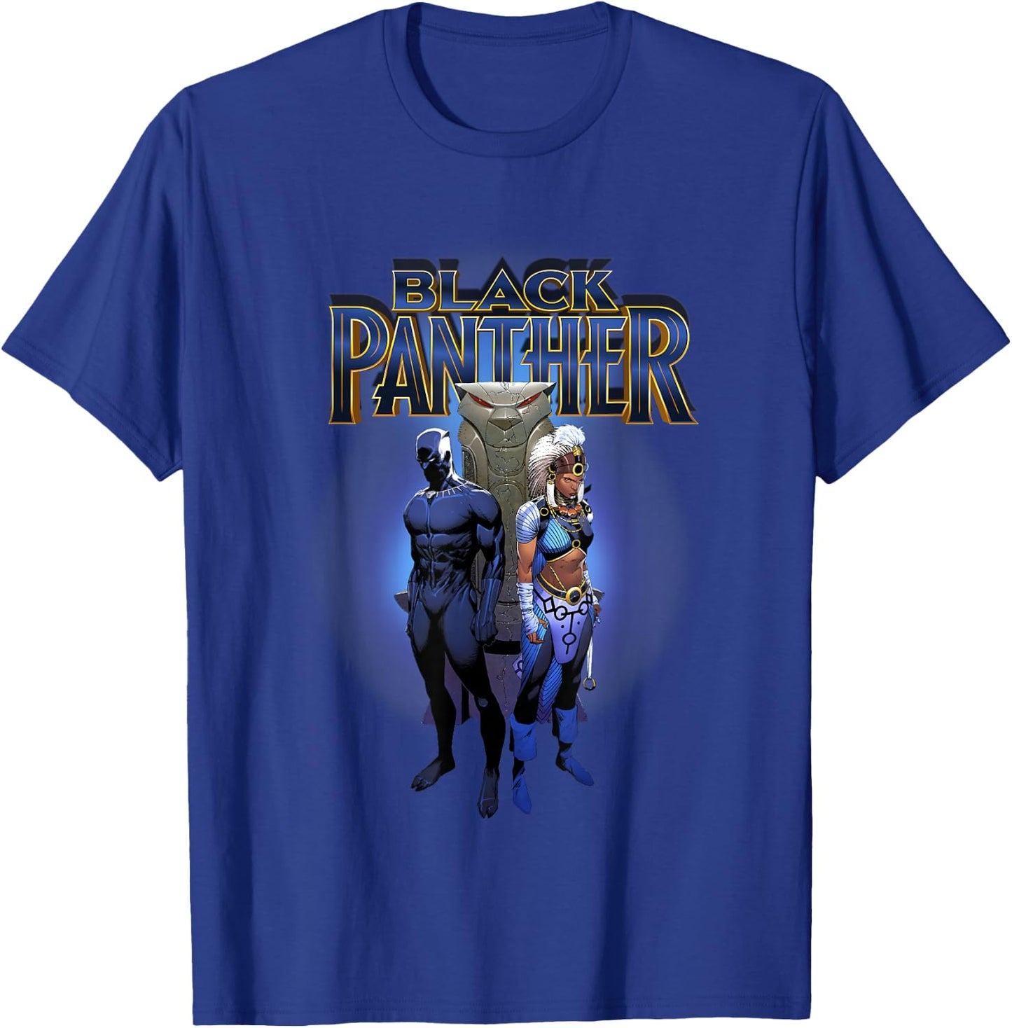 Marvel Comics Retro Classic Black Panther T'Challa & Shuri T-Shirt - T-Shirt | Royal