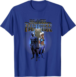 Marvel Comics Retro Classic Black Panther T'Challa & Shuri T-Shirt - T-Shirt | Royal