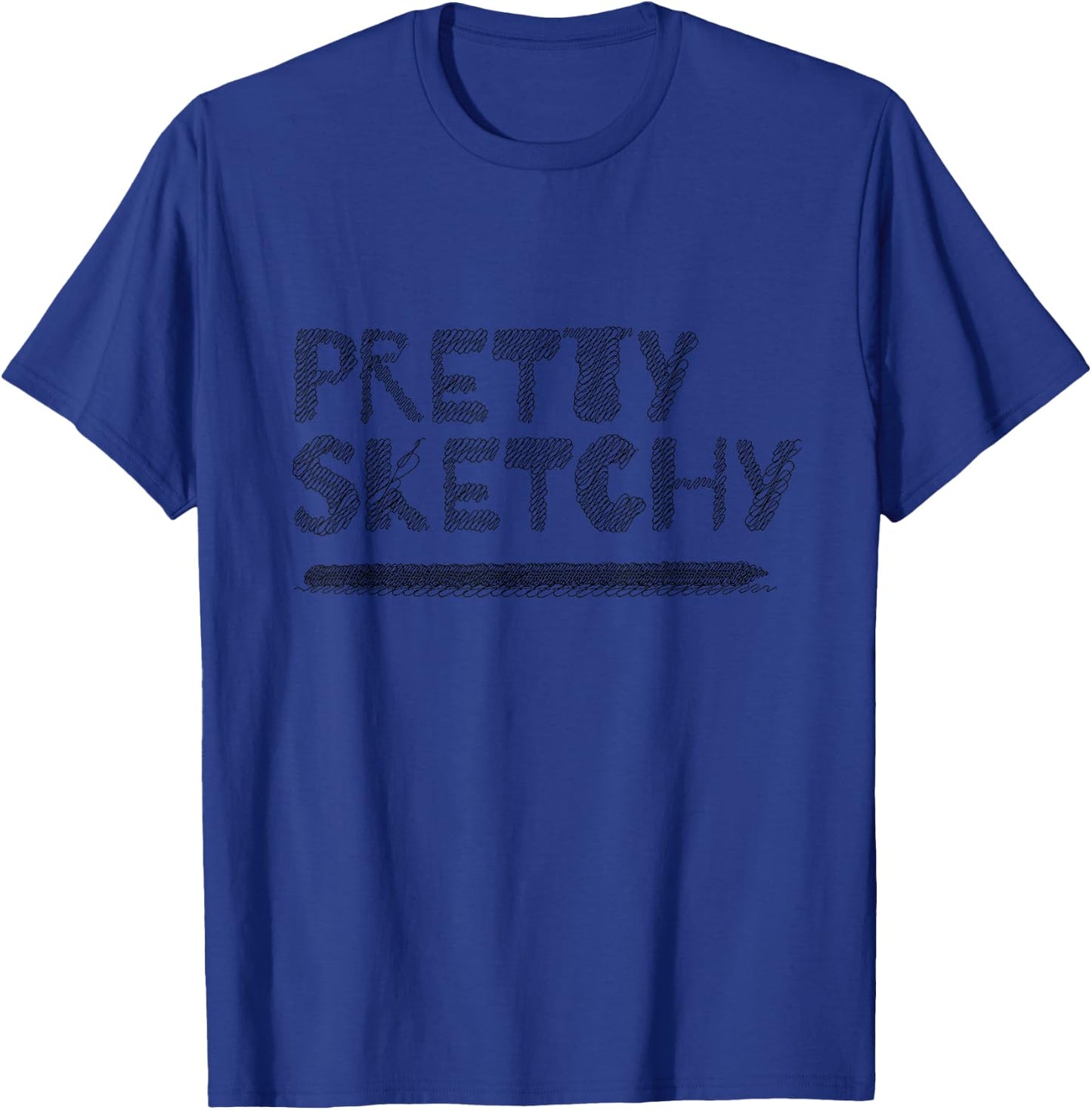 Pretty Sketchy Apparel for Drawing Lovers, Pencil Sketch Art T-Shirt - T-Shirt | Royal