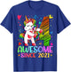 4 Year Old Unicorn Gifts For Girls 4th Birthday Girl Party T-Shirt - T-Shirt | Royal