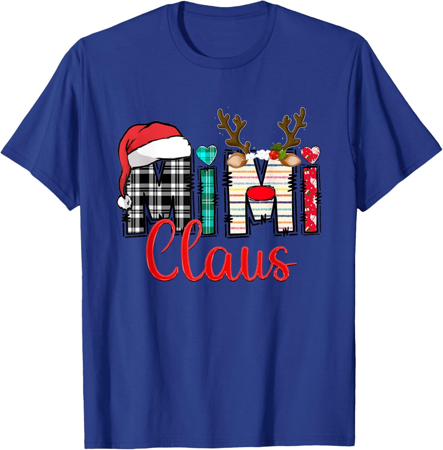 Mimi Claus Reindeer Christmas T-Shirt - T-Shirt | Royal