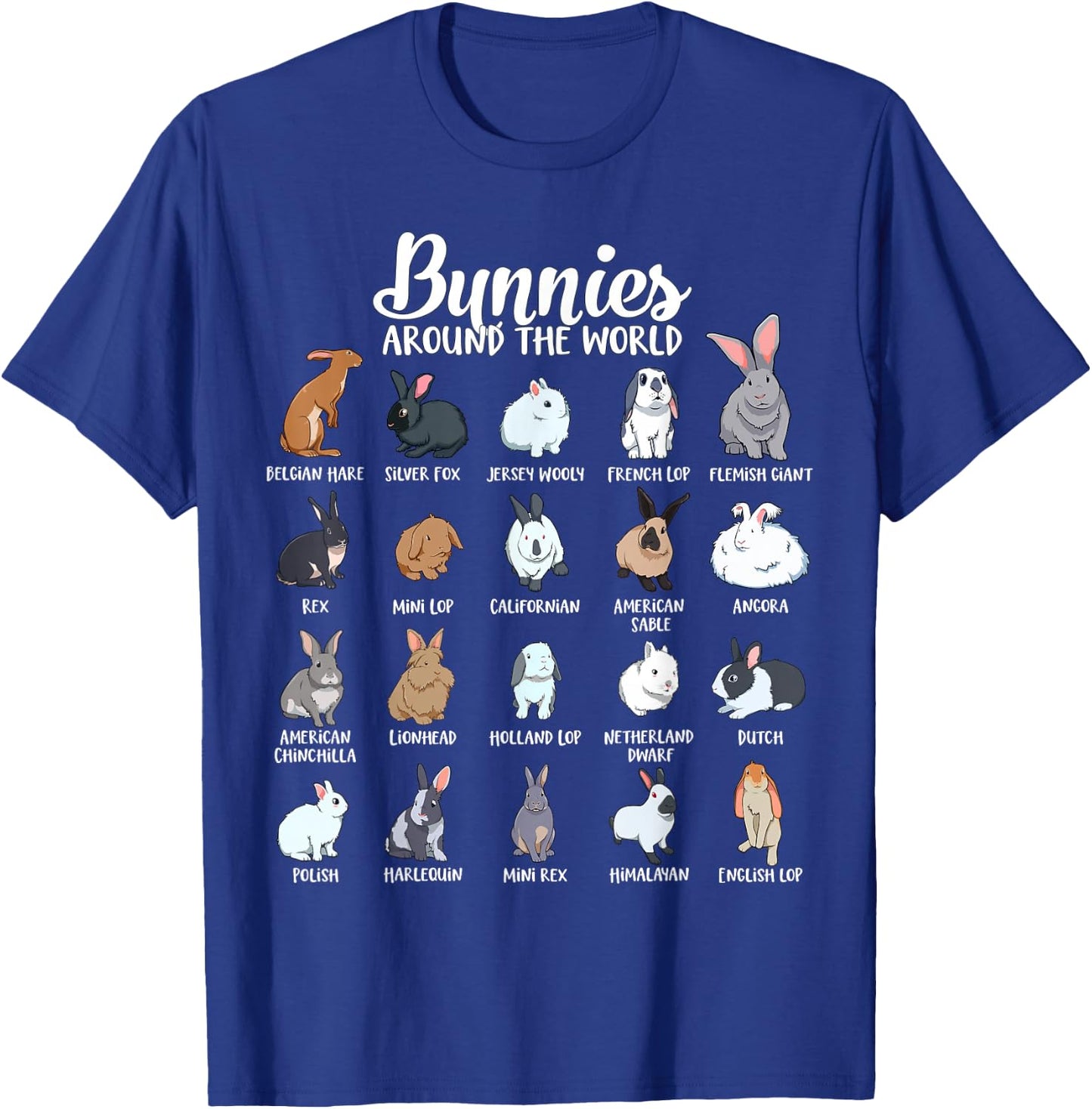 Rabbits of the world - Bunny T-Shirt - T-Shirt | Royal