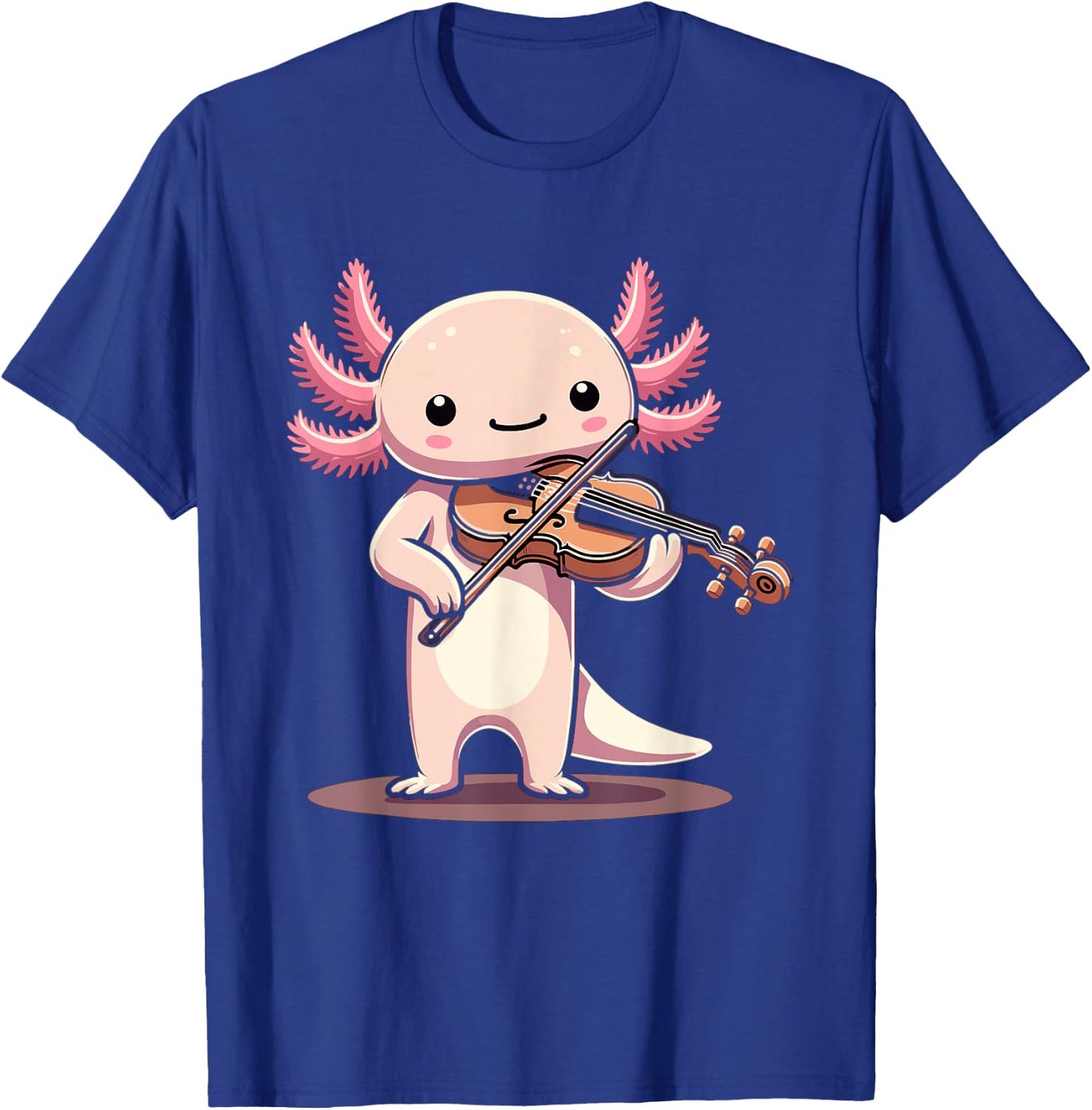 Cute Axolotl Playing Violin for Violinist Musical Orchestra T-Shirt - T-Shirt | Royal