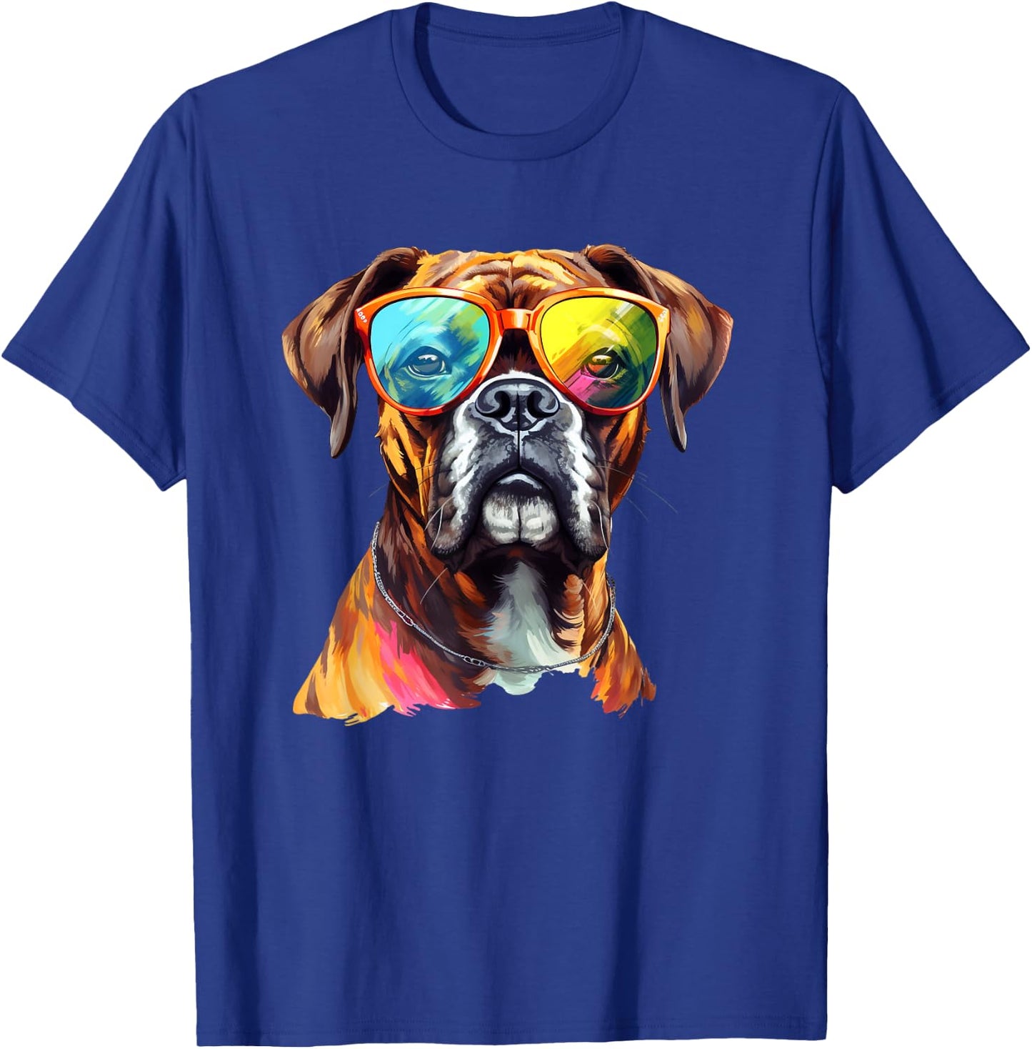 Boxer Hund mit Sonnenbrille Hundebesitzer Hunde Fans T-Shirt - T-Shirt | Royal