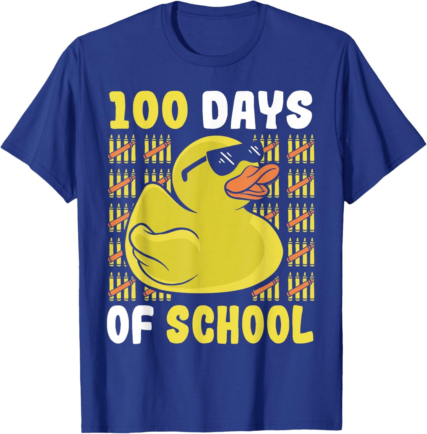 School Rubber Duckies 100 Days Of School Rubber Duck T-Shirt - T-Shirt | Royal