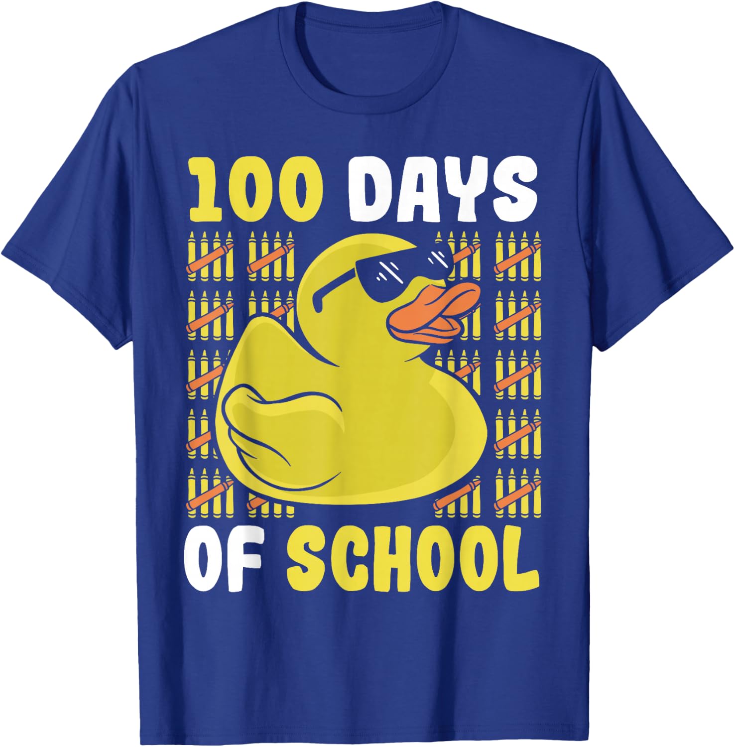 School Rubber Duckies 100 Days Of School Rubber Duck T-Shirt - T-Shirt | Royal