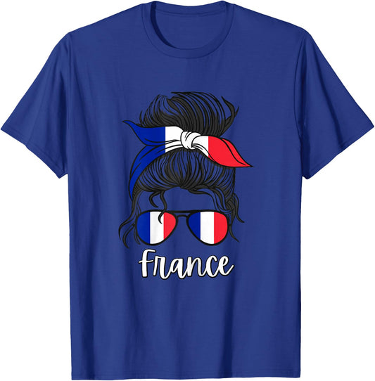 French Girls France Fille Française France Women French Flag , White T-Shirt - T-Shirt | Royal