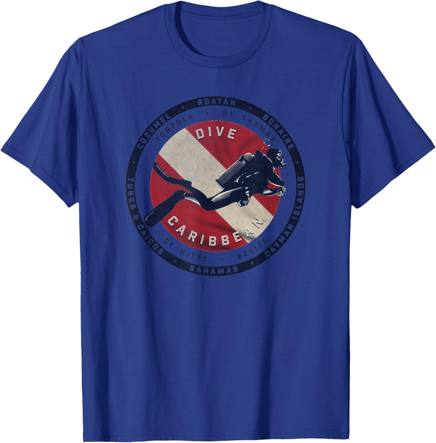 Scuba Dive Caribbean T-Shirt - T-Shirt | Royal