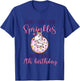 7th Donut Birthday Party Unicorn Seven Year Old Sweet Girl T-Shirt - T-Shirt | Royal