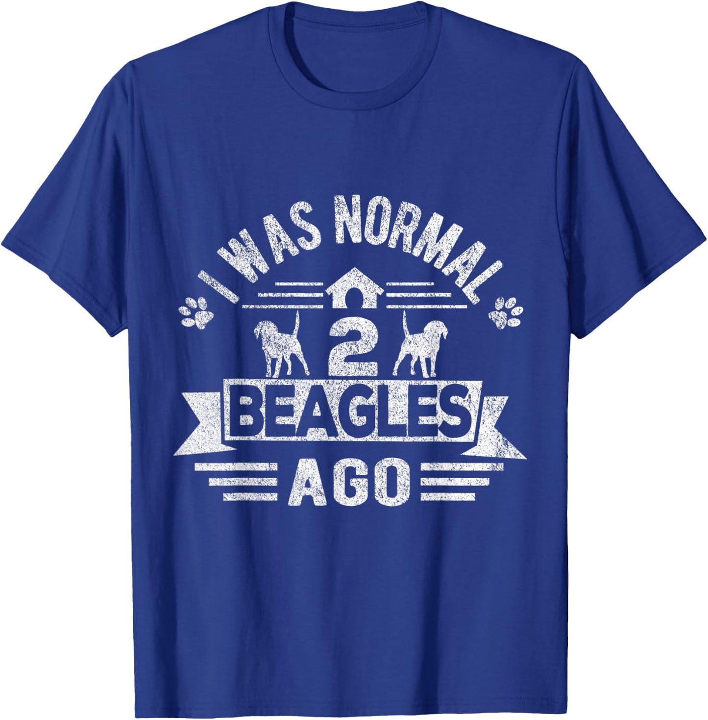 I Was Normal 2 Beagles Ago Funny Beagle Dog Owner Retro Women Kids T-Shirt - T-Shirt | Royal